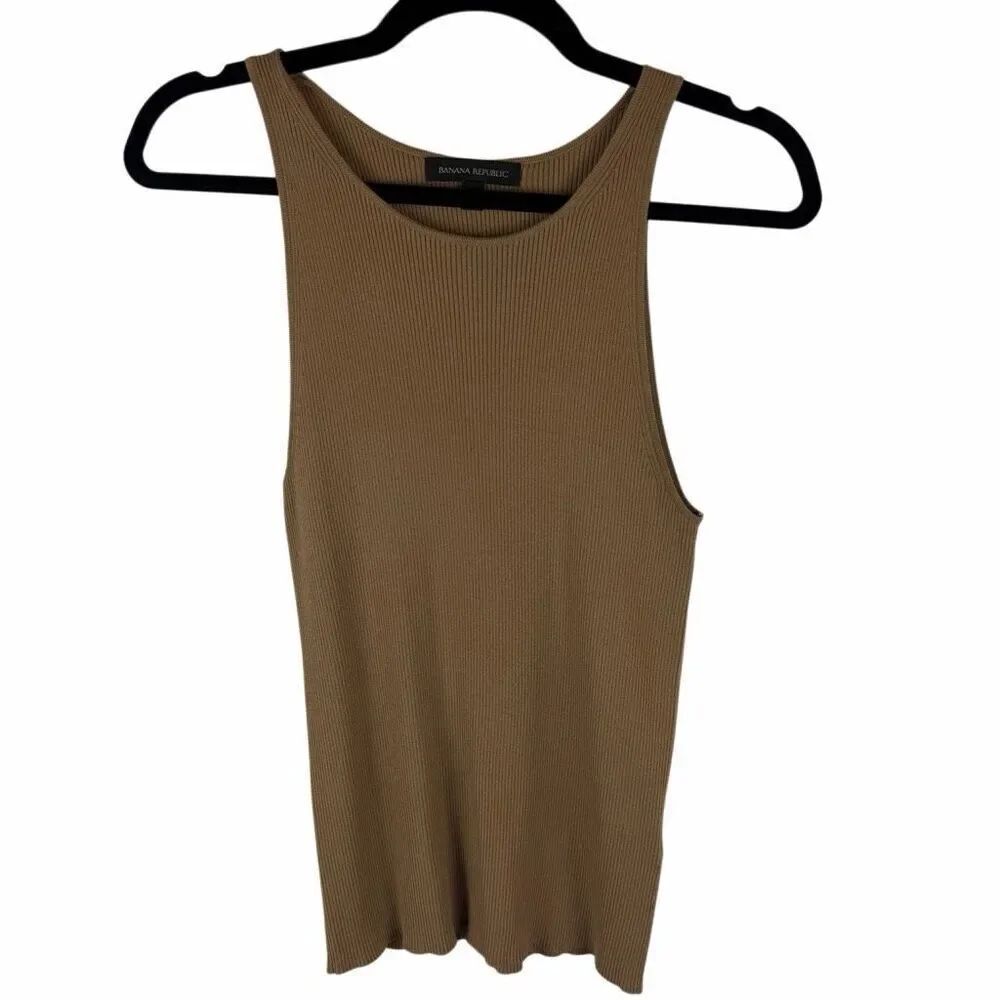 Banana Republic Tan Ribbed Tank Top- Size S